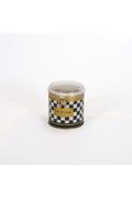 Evle Yuvarlak Kutu, Ø90x90 mm, Şeffaf Kilitli Kapak, 0,5 lt, Checkers Black_Swt Home