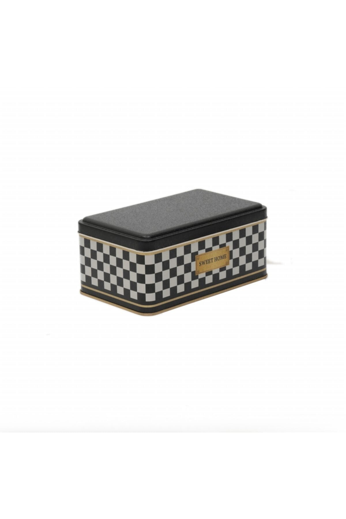 Evle Dikdörtgen Kutu, 115x190x80 mm, 1,6 lt, Checkers Black_Swt Home
