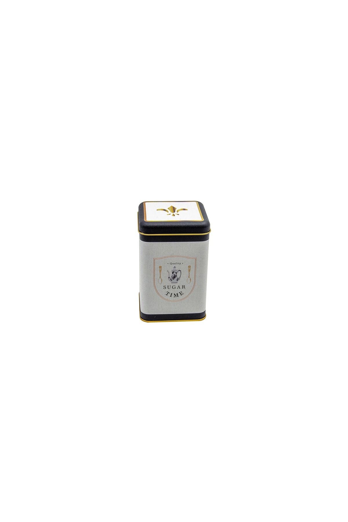Er022-6f Azura Sugar Desenli Kare Metal Saklama Kabı 11x11 Cm