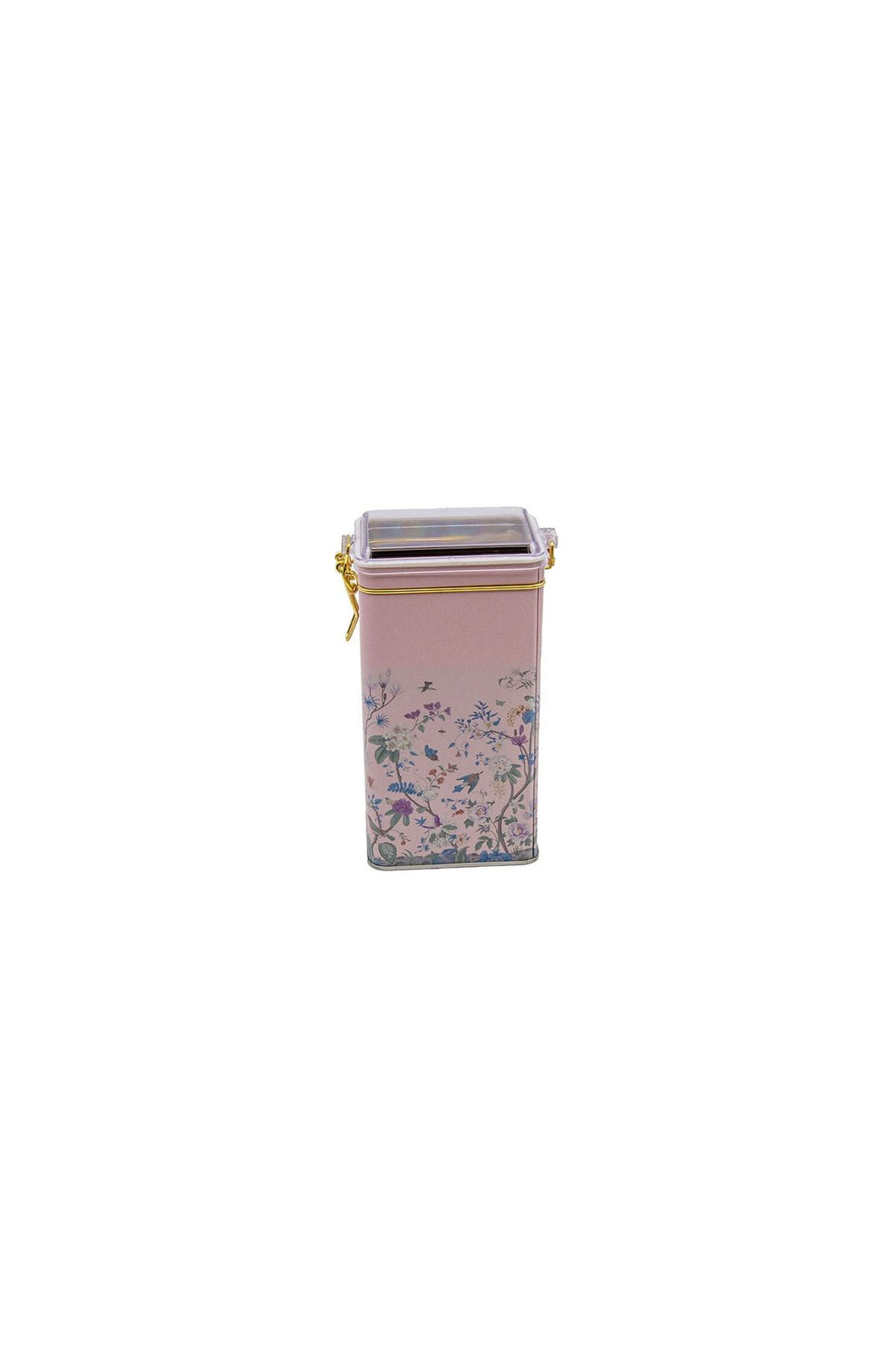 Er053-1g Botanica Pink Desenli Dikdörtgen Metal Saklama Kabı 8x10 Cm