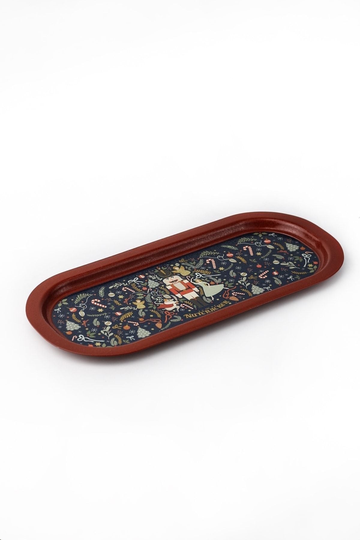 Ee168-v1 Tales Nutcracker Desenli Oval Tepsi 16x35 Cm