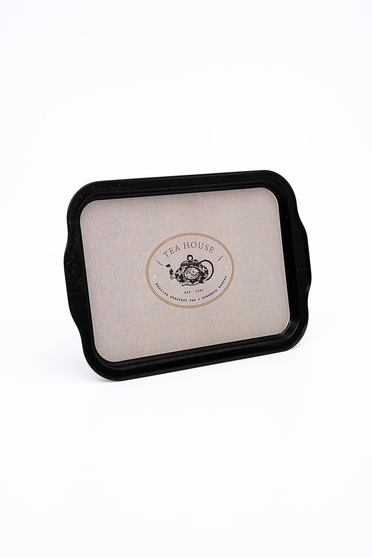 Azura Desenli Metal Tepsi - Çay Kahve Tepsisi - Sunum Tepsisi 21 Cm X 31 Cm Ee162-8f