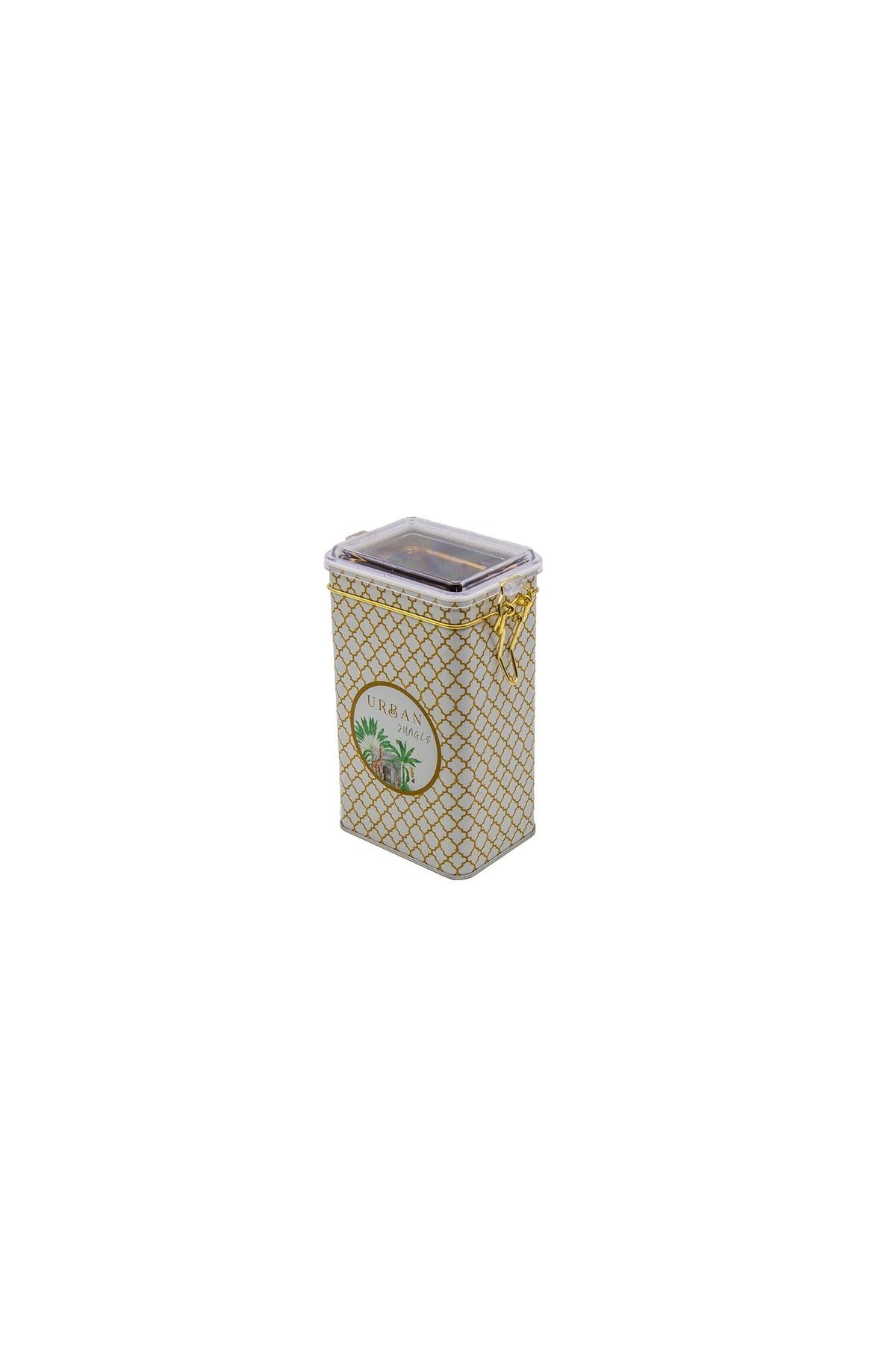 Er048-7ı Forrest Yellow Urban Desenli Dikdörtgen Metal Saklama Kabı 8x10 Cm