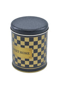 Evle Yuvarlak Kutu, Ø90x110 mm, 0,6 lt, Checkers Blue_Swt Home