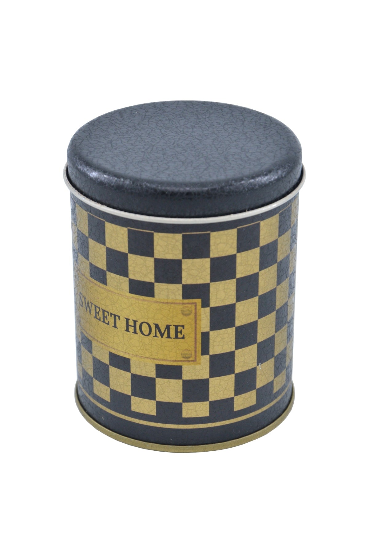 Evle Yuvarlak Kutu, Ø90x110 mm, 0,6 lt, Checkers Blue_Swt Home