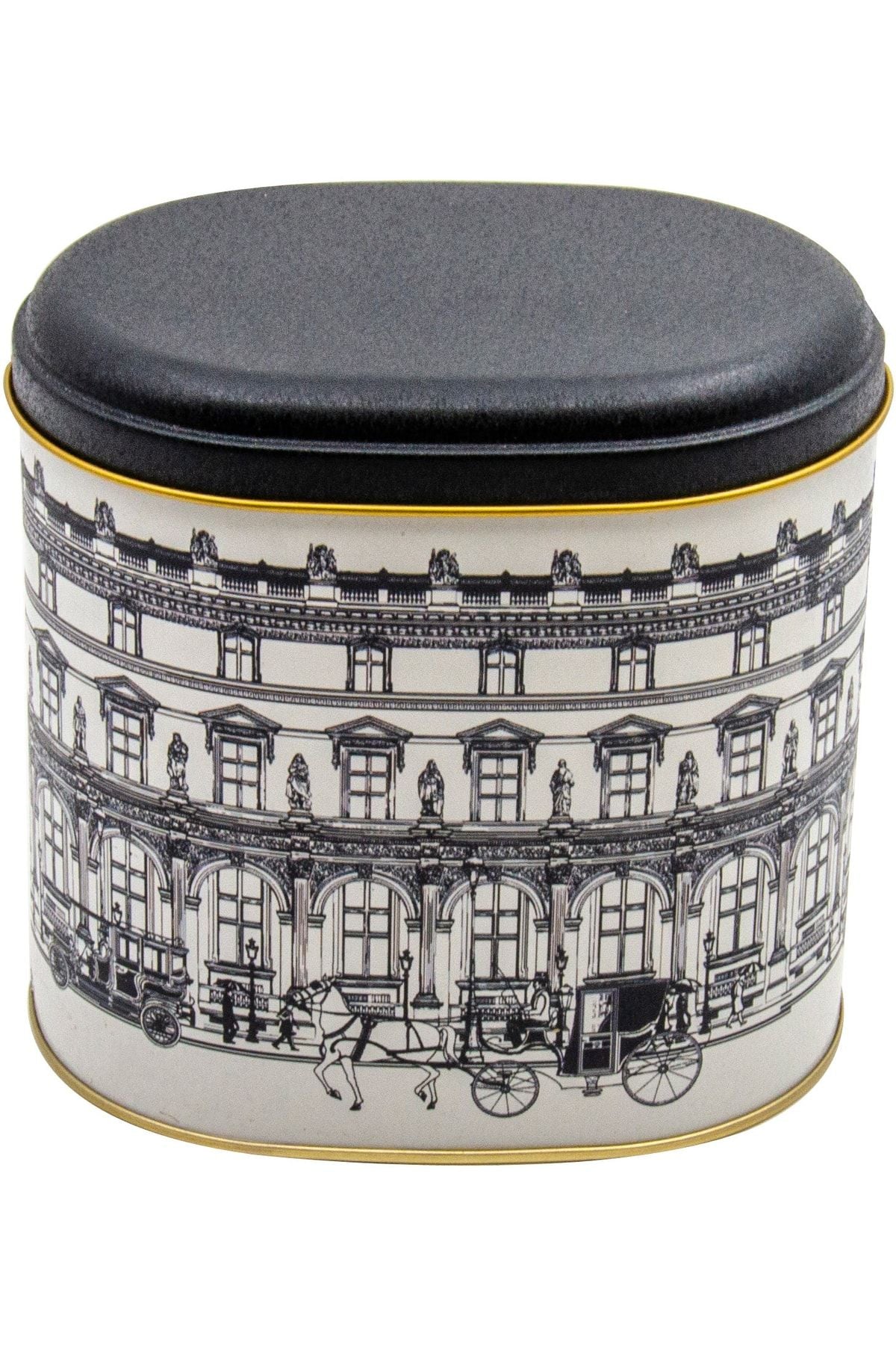 Er004-t9 City Desenli Oval Metal Saklama Kabı 11x15 Cm