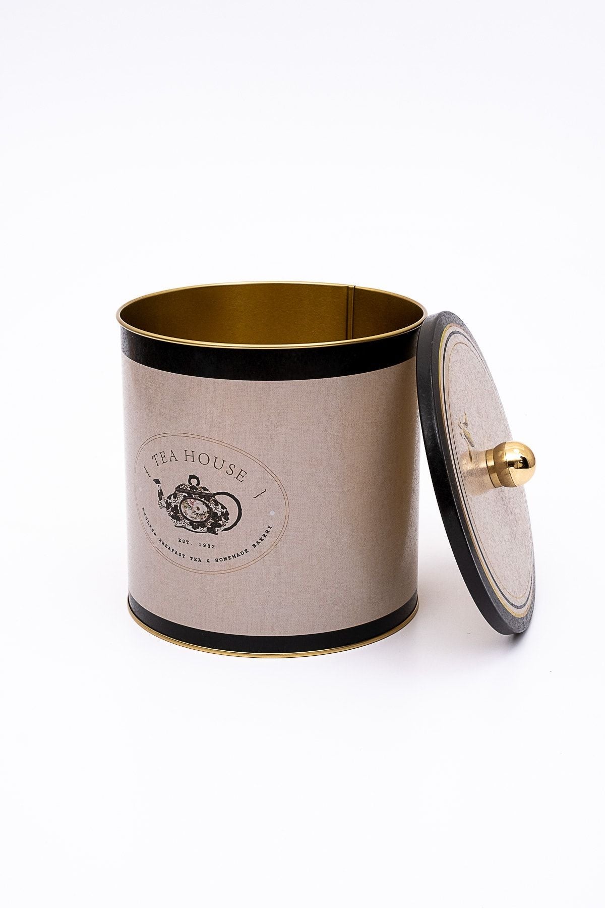 Azura Desenli Erzak Saklama Kabı - Metal Saklama Kabı 17,5 Cm X 18 Cm Er147-8f