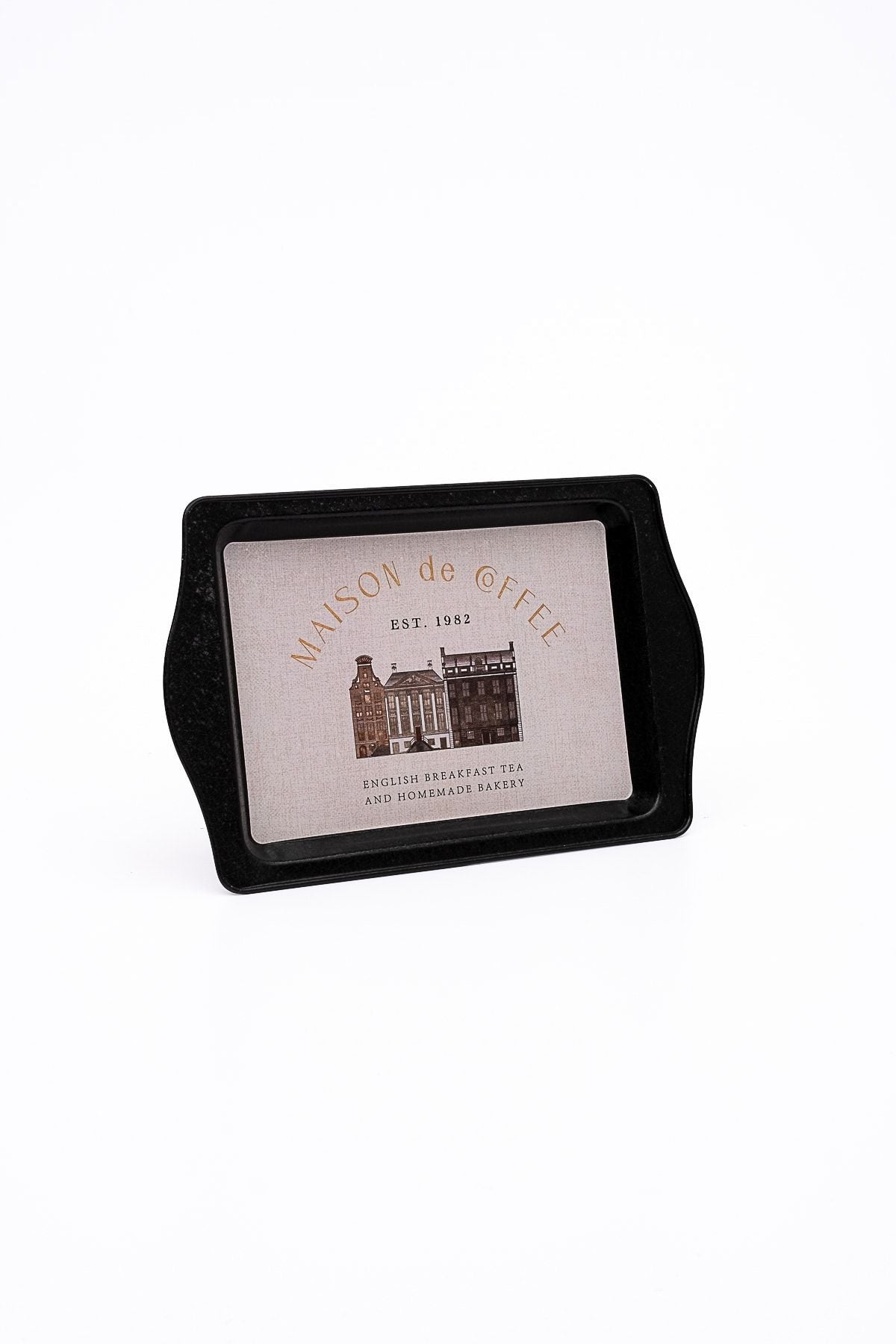 Ee170-7f Azura Coffee Desenli Dikdörtgen Tepsi 16x25 Cm