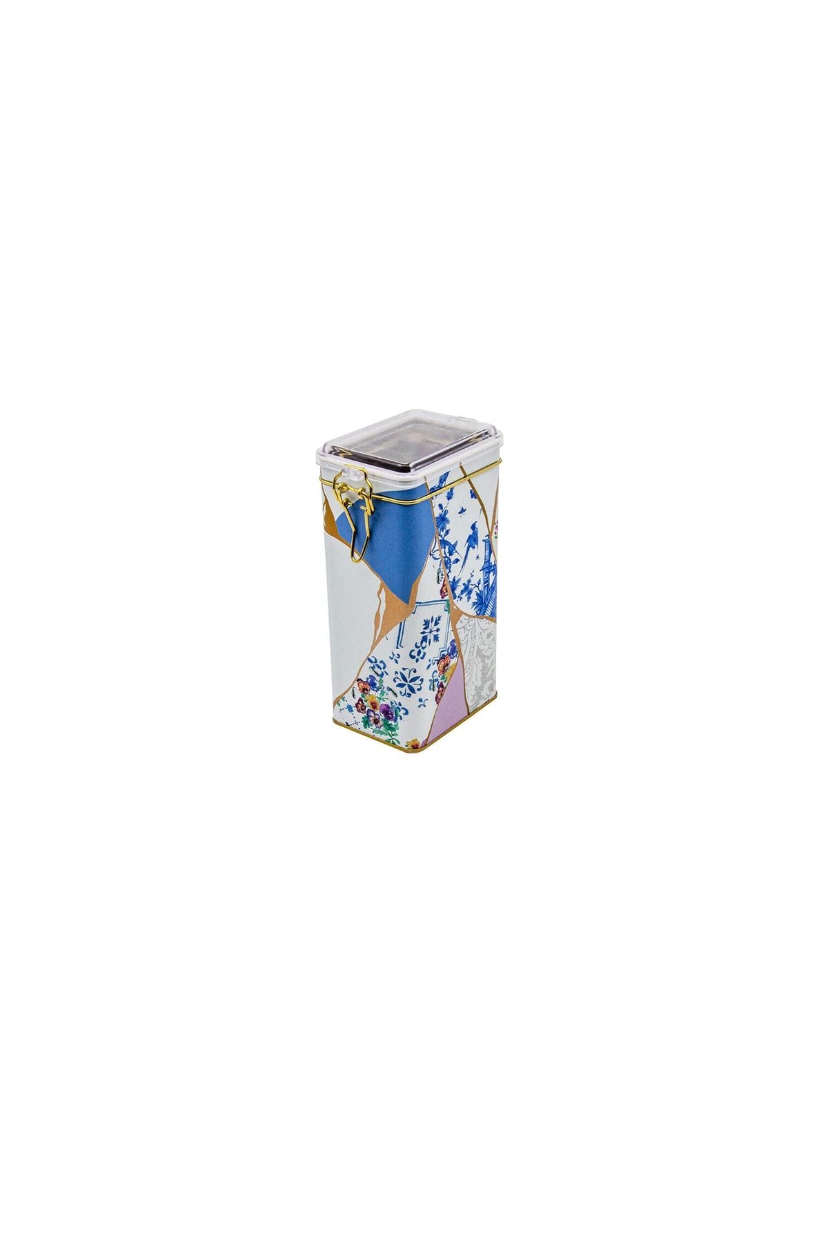 Evle Er053-1f Circus Cream Desenli Dikdörtgen Metal Saklama Kabı 8x10 Cm