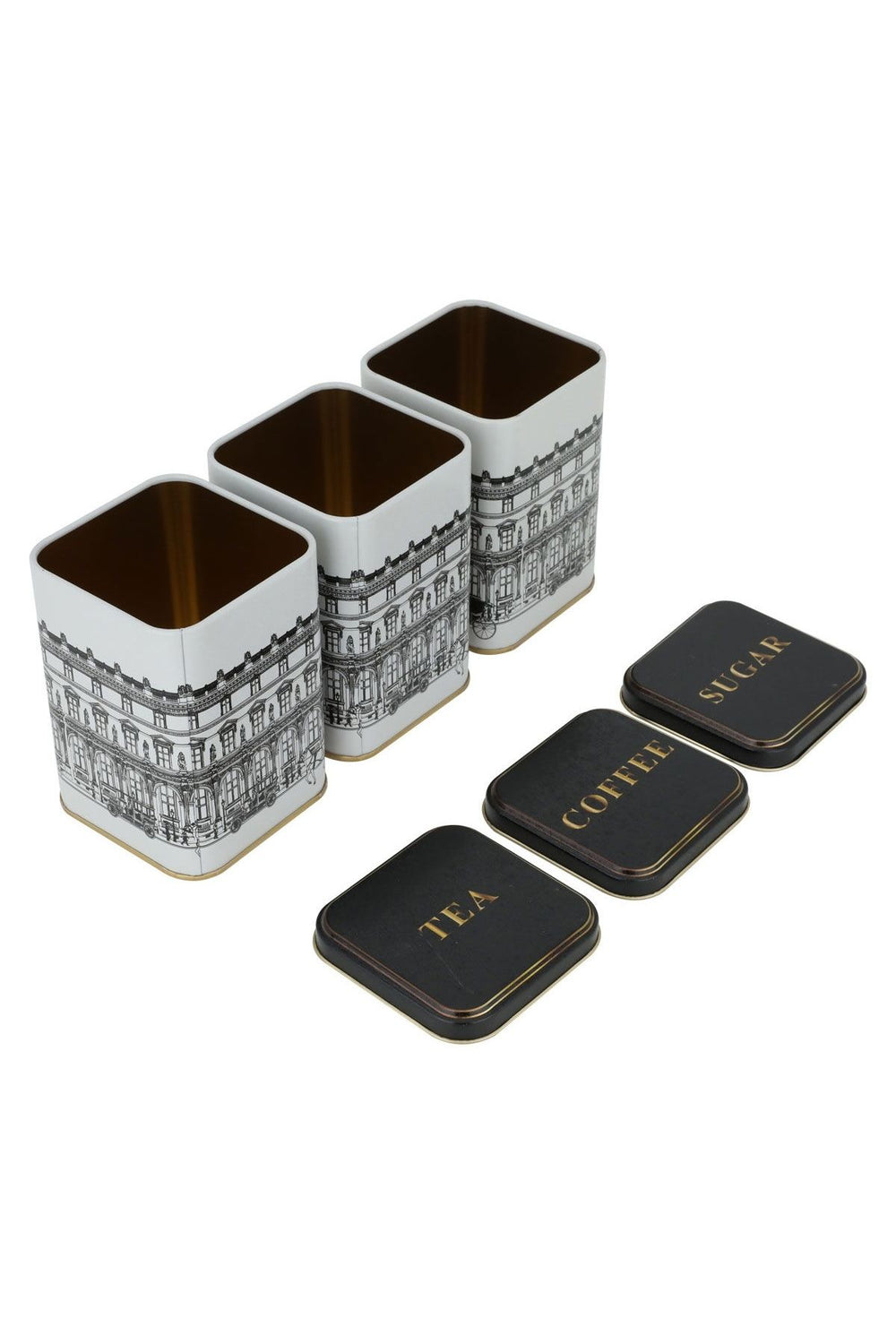 Kare Metal Saklama Kabı 87x87X125, 3 Lü Set, City