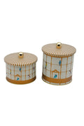 Evle Ø175x155, Ø140x125 Topuz Kulplu 2 li Set, Bird Cage
