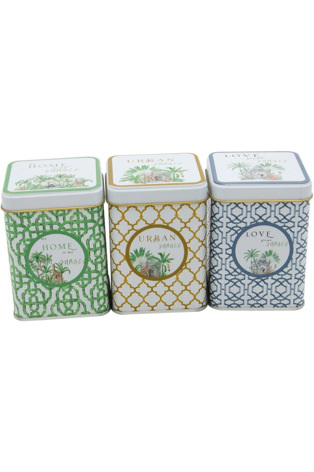 Kare Metal Saklama Kabı 75x75 3 Lü Set, Forrest