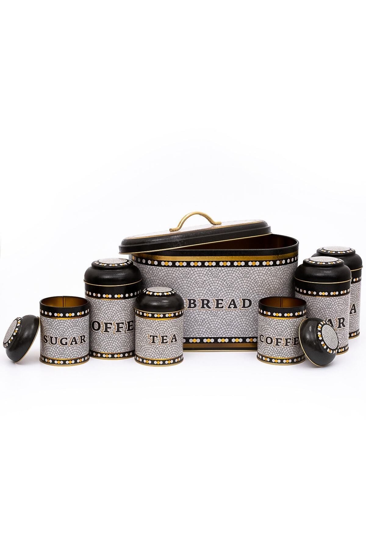 Evle Oval Ekmek Kutusu 7 li Set, Mosaic