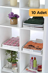 DecoBella T-Shirt Düzenleyici 10'lu Set, Beyaz