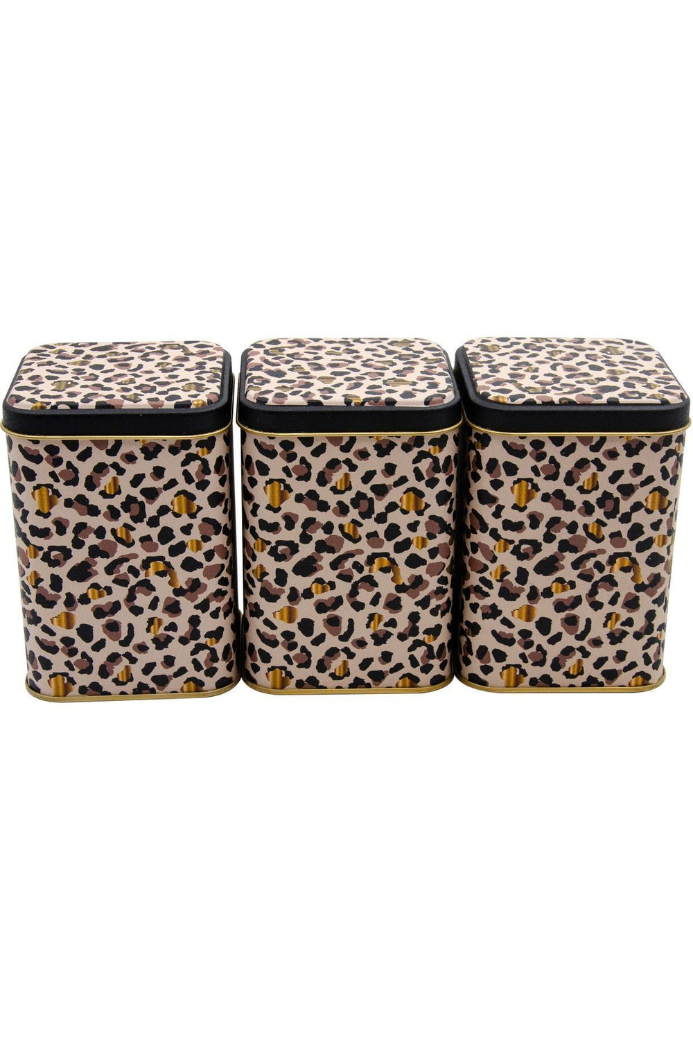 Kare Metal Saklama Kabı 87x87X125, 3 Lü Set, Leo