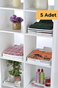 Evle DecoBella T-Shirt Düzenleyici 5li Set, Beyaz
