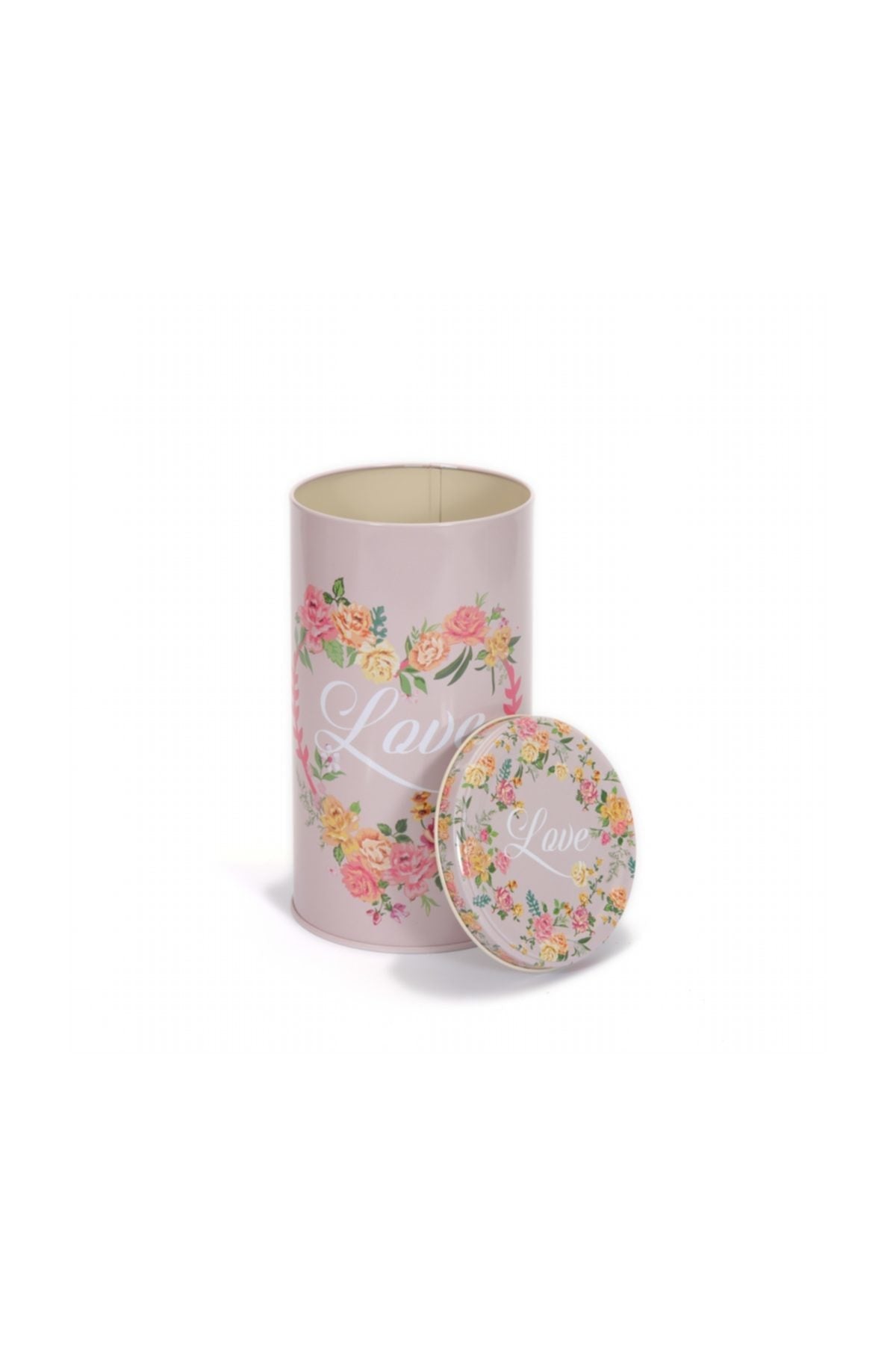 Evle Yuvarlak Kutu, Ø105x190 mm, 1,5 lt, SN_Vintage Flowers