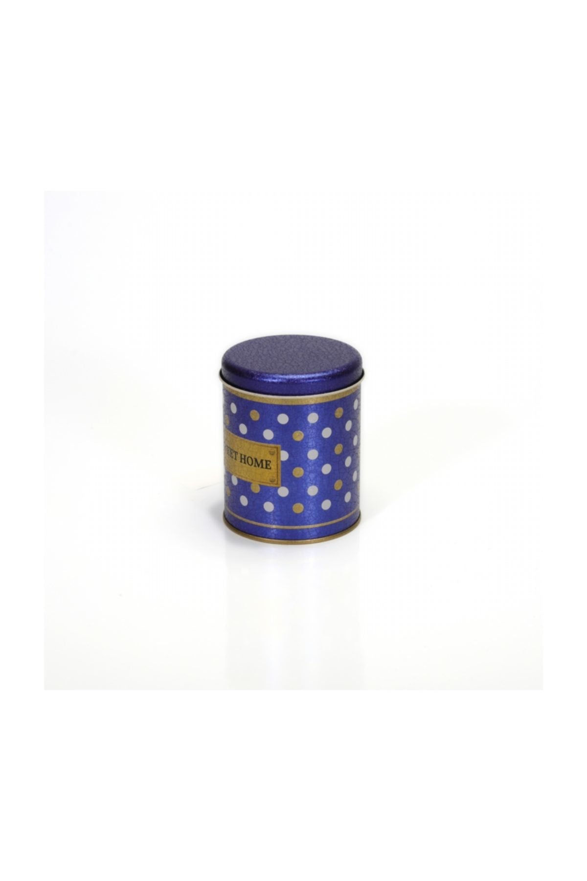 Evle Yuvarlak Kutu, Ø90x110 mm, 0,6 lt, Checkers Blue_Swt Home