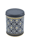 Evle Yuvarlak Kutu, Ø90x110 mm, 0,6 lt, Checkers Blue_Swt Home