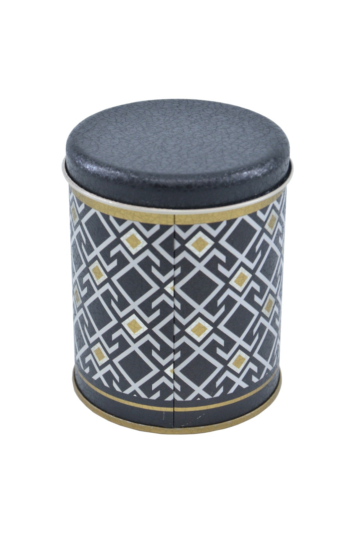 Evle Yuvarlak Kutu, Ø90x110 mm, 0,6 lt, Checkers Blue_Swt Home