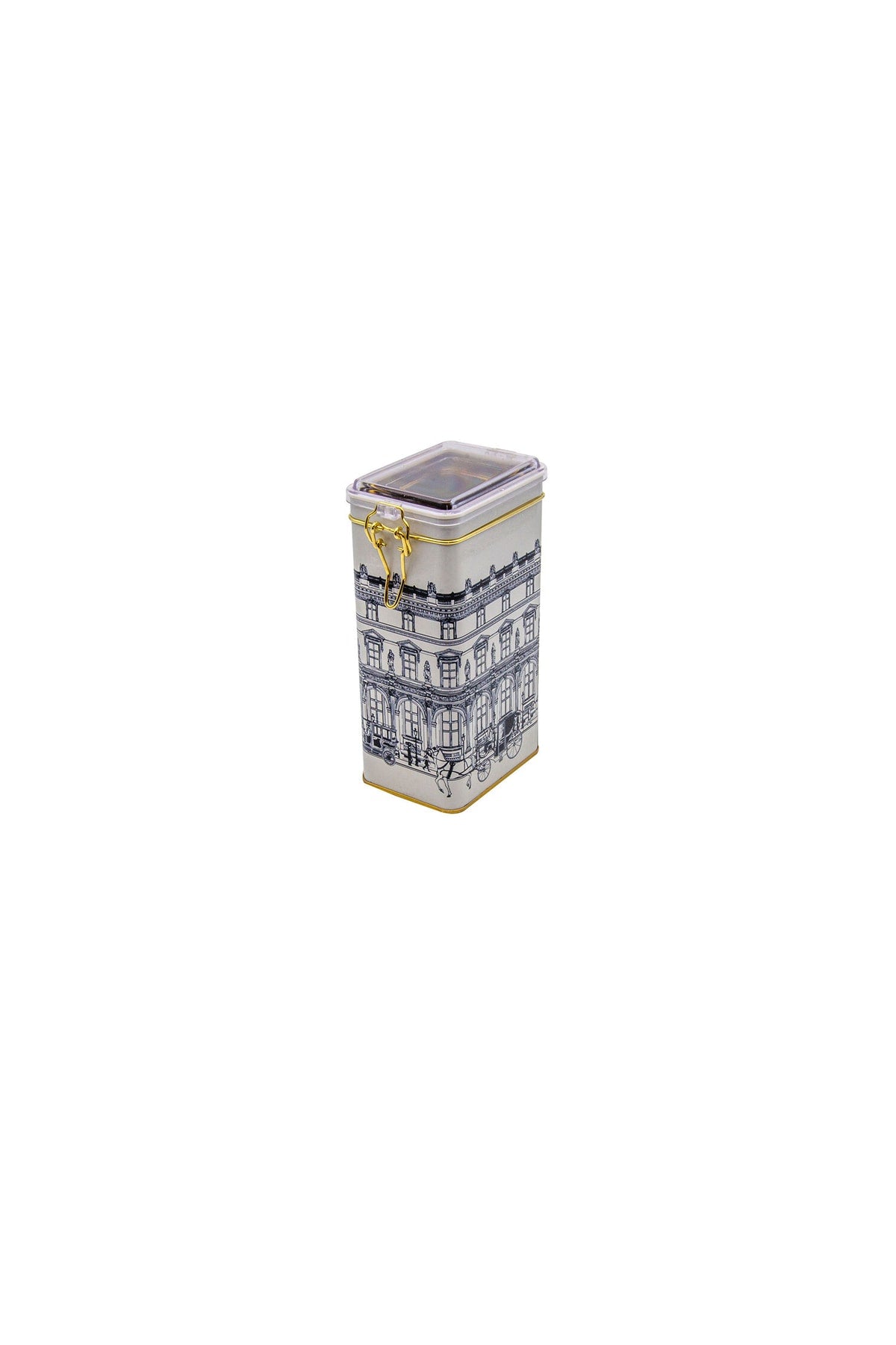 Evle Er053-1f Circus Cream Desenli Dikdörtgen Metal Saklama Kabı 8x10 Cm