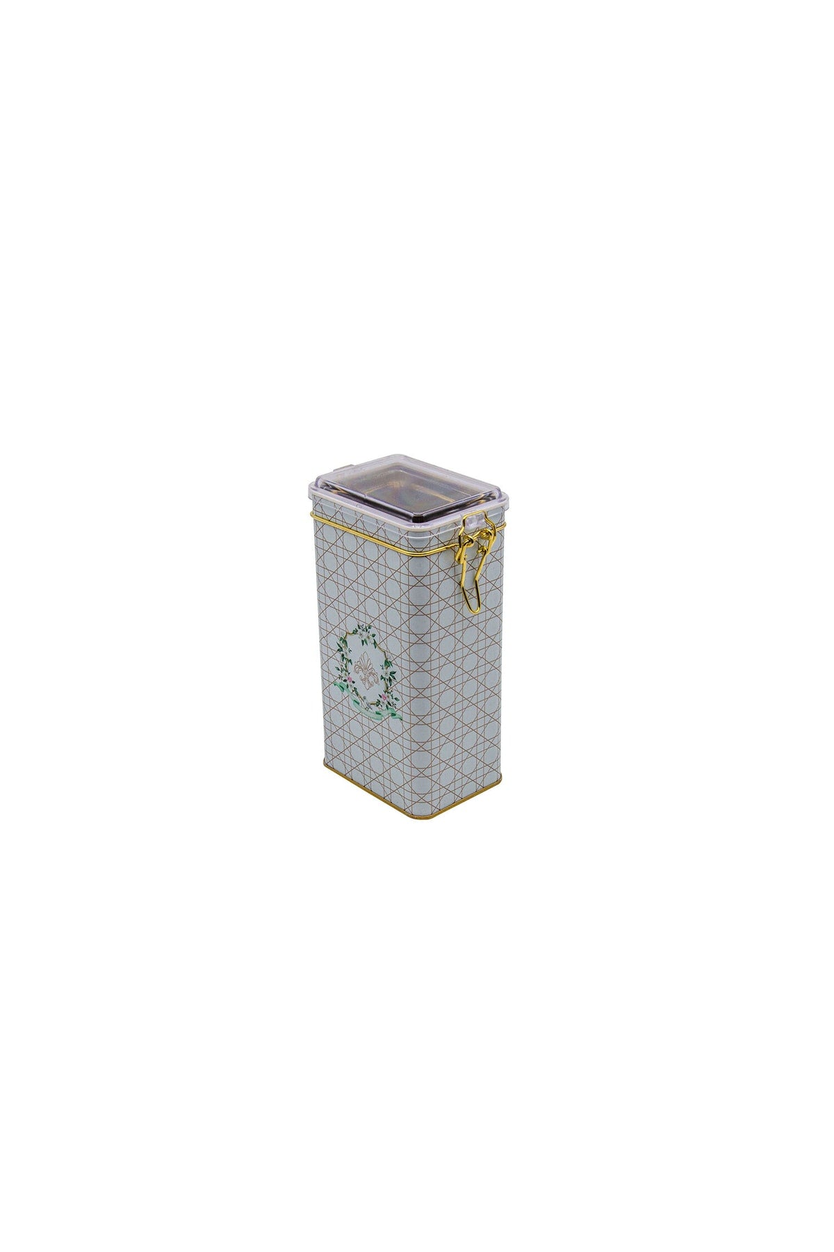 Evle Er053-1f Circus Cream Desenli Dikdörtgen Metal Saklama Kabı 8x10 Cm