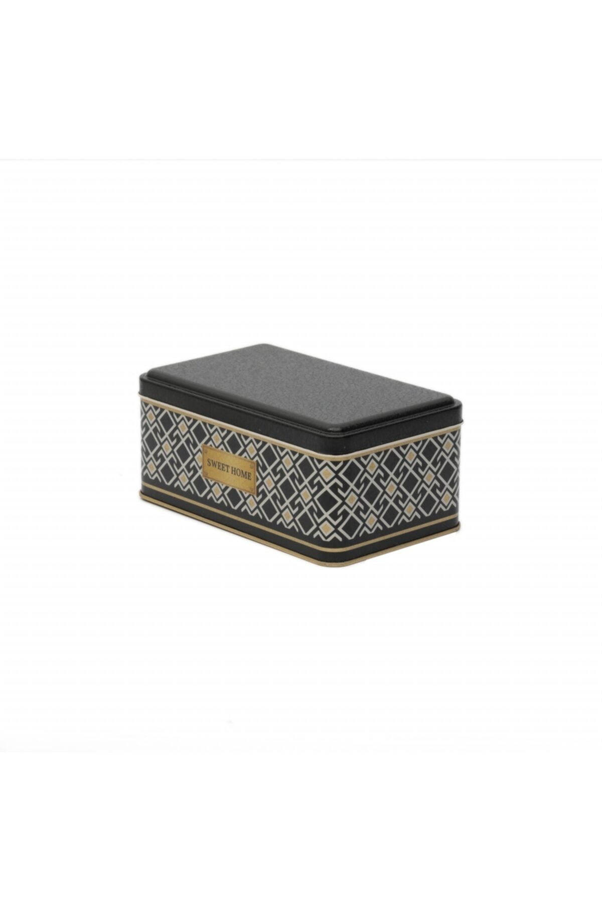 Evle Dikdörtgen Kutu, 115x190x80 mm, 1,6 lt, Checkers Black_Swt Home