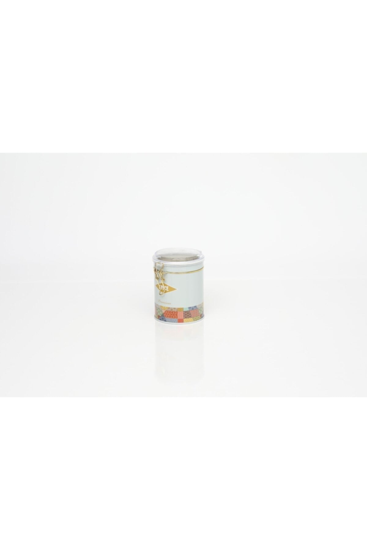 Evle Yuvarlak Kutu, Ø90x90 mm, Şeffaf Kilitli Kapak, 0,5 lt, Checkers Black_Swt Home