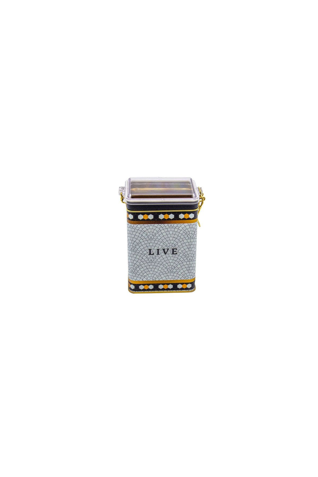 Er043-9d Mosaic Live Desenli Dikdörtgen Metal Saklama Kabı 8x10 Cm