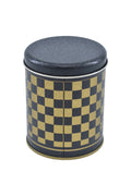 Evle Yuvarlak Kutu, Ø90x110 mm, 0,6 lt, Checkers Blue_Swt Home