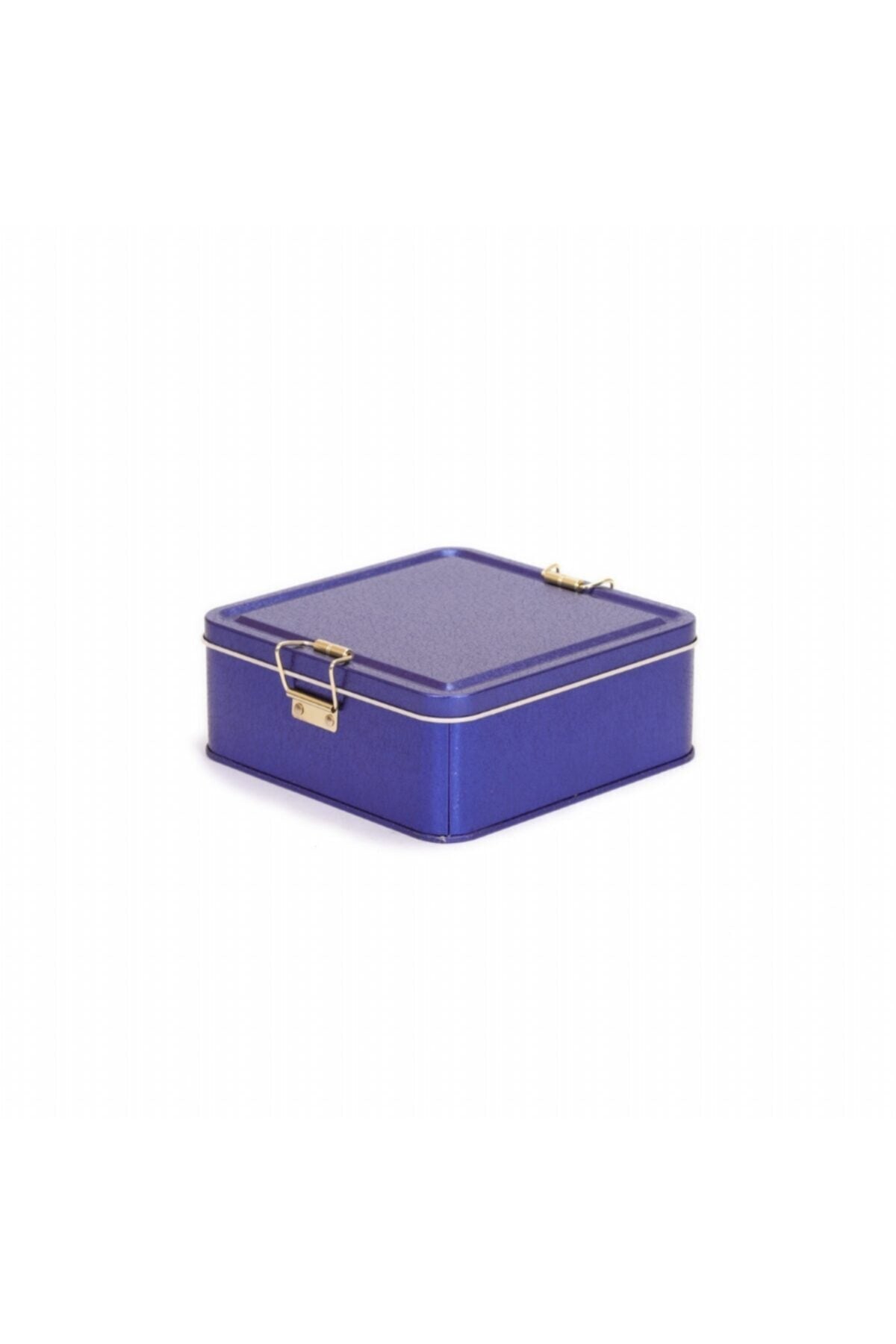 Evle Kare Kutu, 158x158x87 mm, Metal Kilitli Kapak, 1,9 lt, Flat Blue