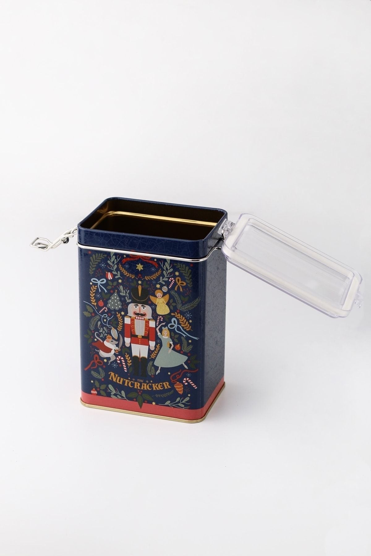 Er043-v1 Tales Nutcracker Desenli Dikdörtgen Metal Saklama Kabı 8x10 Cm