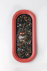 Ee168-9a Tales Alices Desenli Oval Tepsi 16x35 Cm