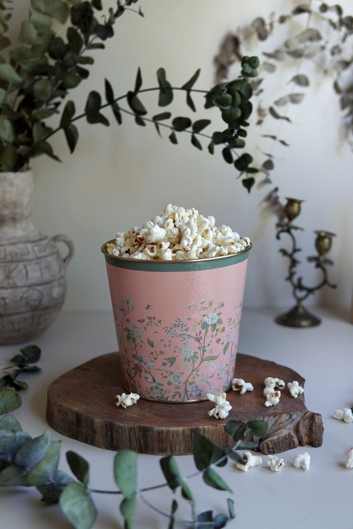 Metal Popcorn Kutusu - Patlamış Mısır Kovası 13.5 Cm, Botanica Er149-1g
