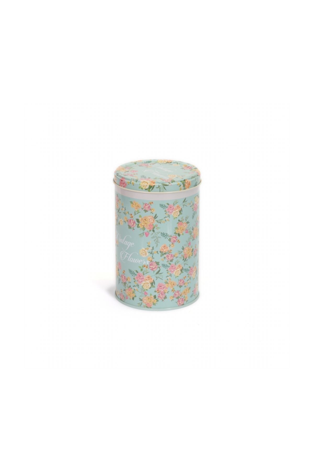 Evle Yuvarlak Kutu, Ø105x150 mm, 1,1 lt, SN_Vintage Flowers