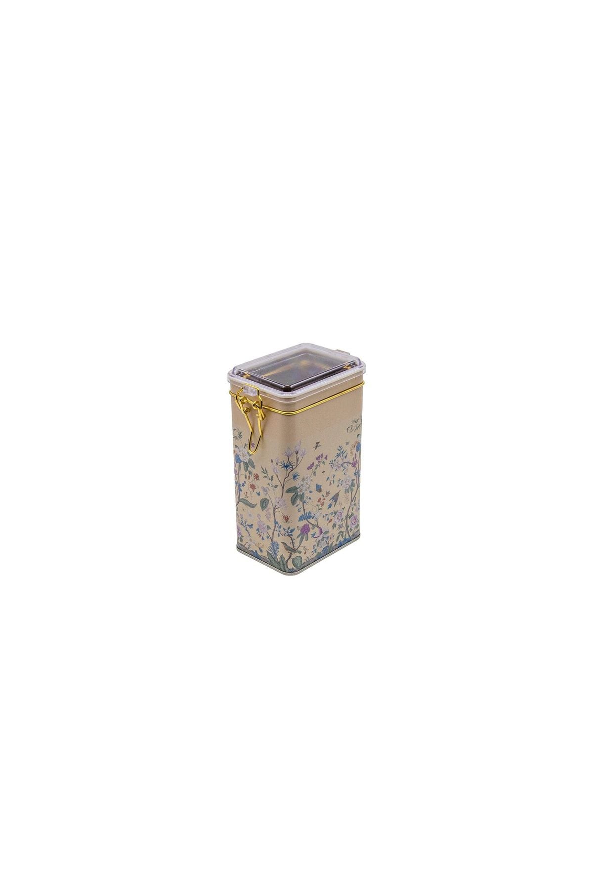 Er048-2e Botanica Yellow Desenli Dikdörtgen Metal Saklama Kabı 8x10 Cm