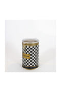 Evle Yuvarlak Kutu, Ø105x170 mm, Şeffaf Kilitli Kapak, 1,3 lt, Checkers Black_Swt Home
