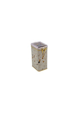 Er048-9g Terrazzo Cream Desenli Dikdörtgen Metal Saklama Kabı 8x10 Cm