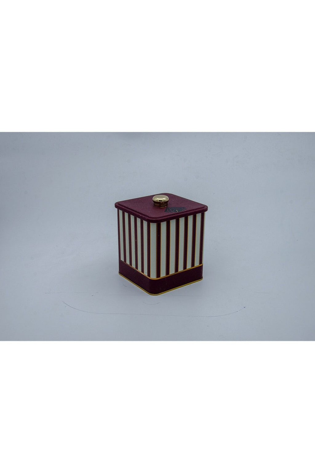 Er023-1f Circus Cream Desenli Kare Metal Saklama Kabı 12x12 Cm