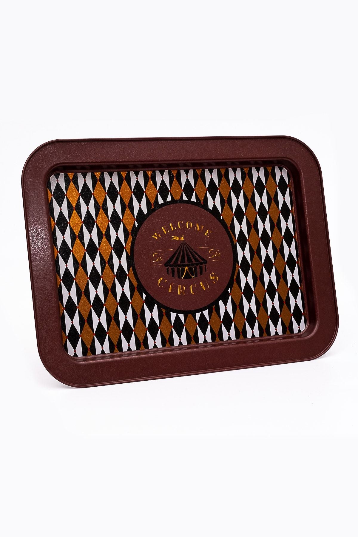 Ee169-t8 Circus Desenli Dikdörtgen Tepsi 32x43 Cm