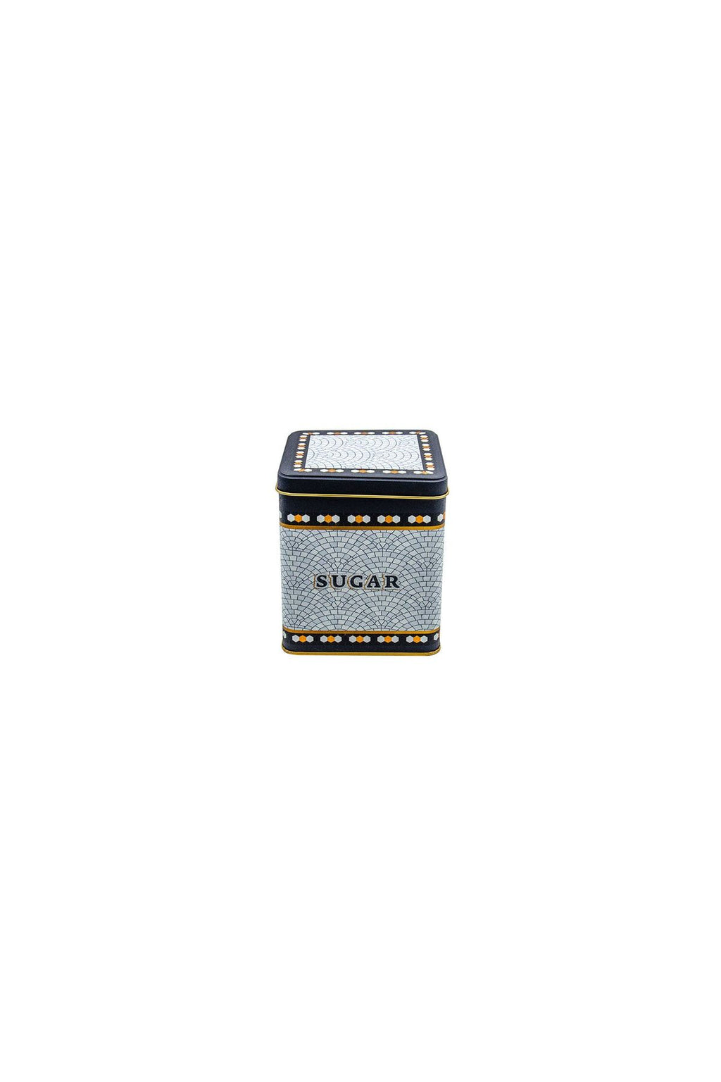 Er024-6d Mosaic Sugar Desenli Kare Metal Saklama Kabı 12x12 Cm
