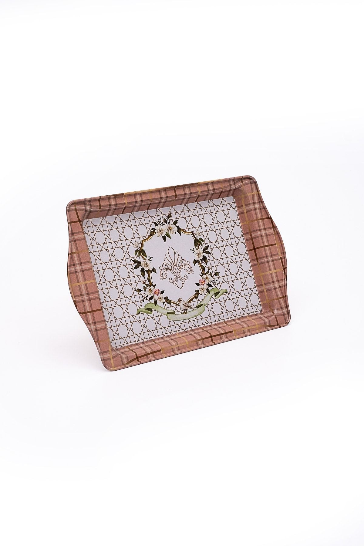 Ee170-u7 Rosy Desenli Dikdörtgen Tepsi 16x25 Cm