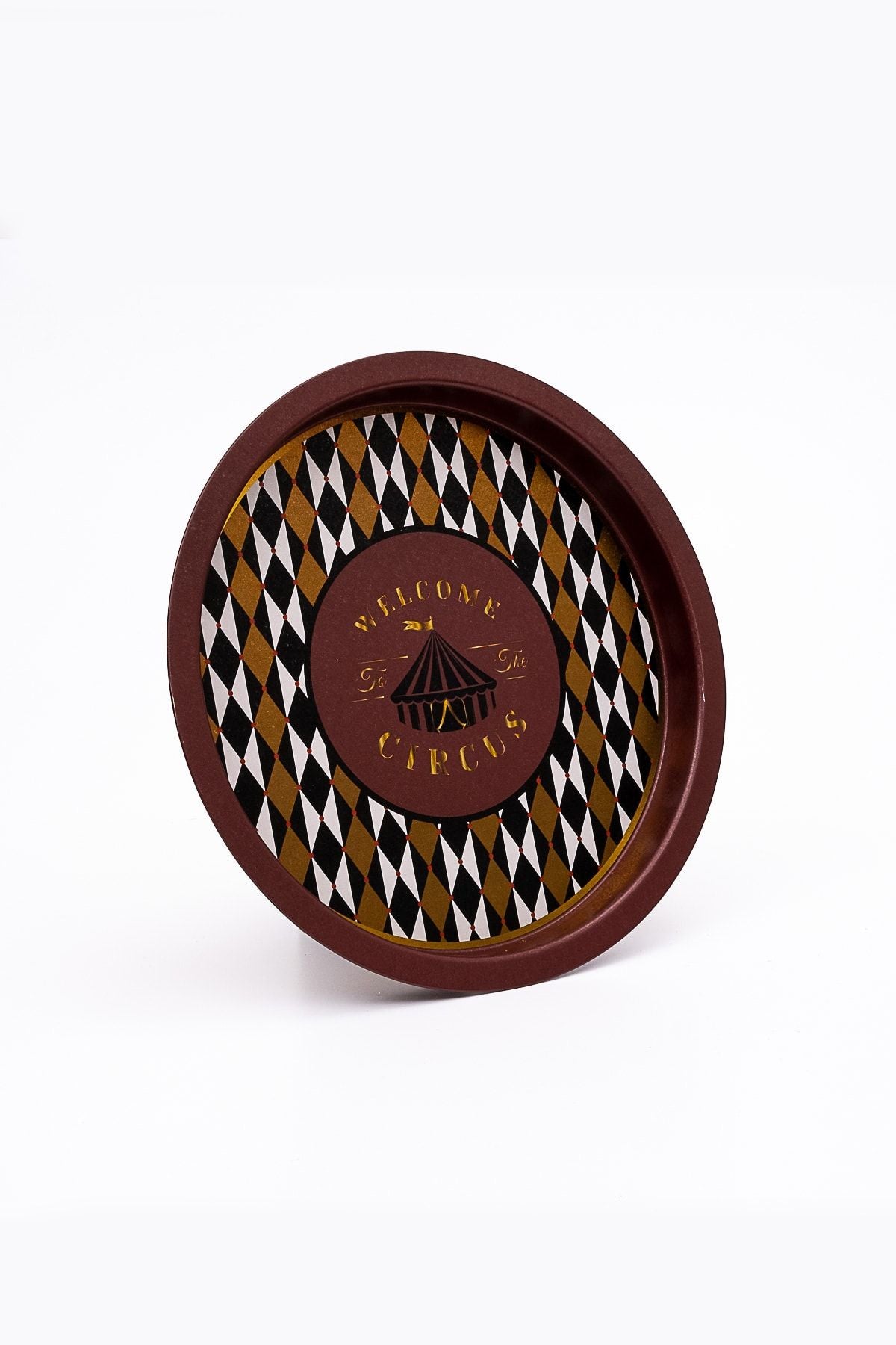 Ee197-t8 Circus Desenli Yuvarlak Tepsi 32 Cm