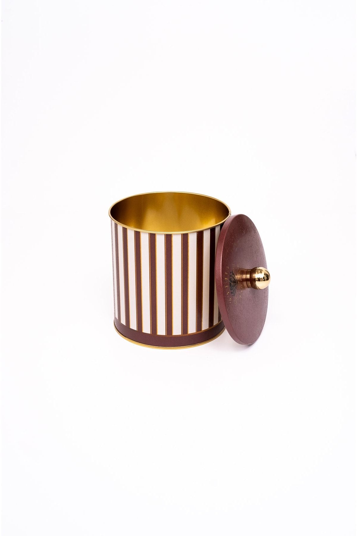 Circus Desenli Yuvarlak Metal Saklama Kabı, Erzak Saklama Kabı 14 Cm X 15 Cm Er143-1f