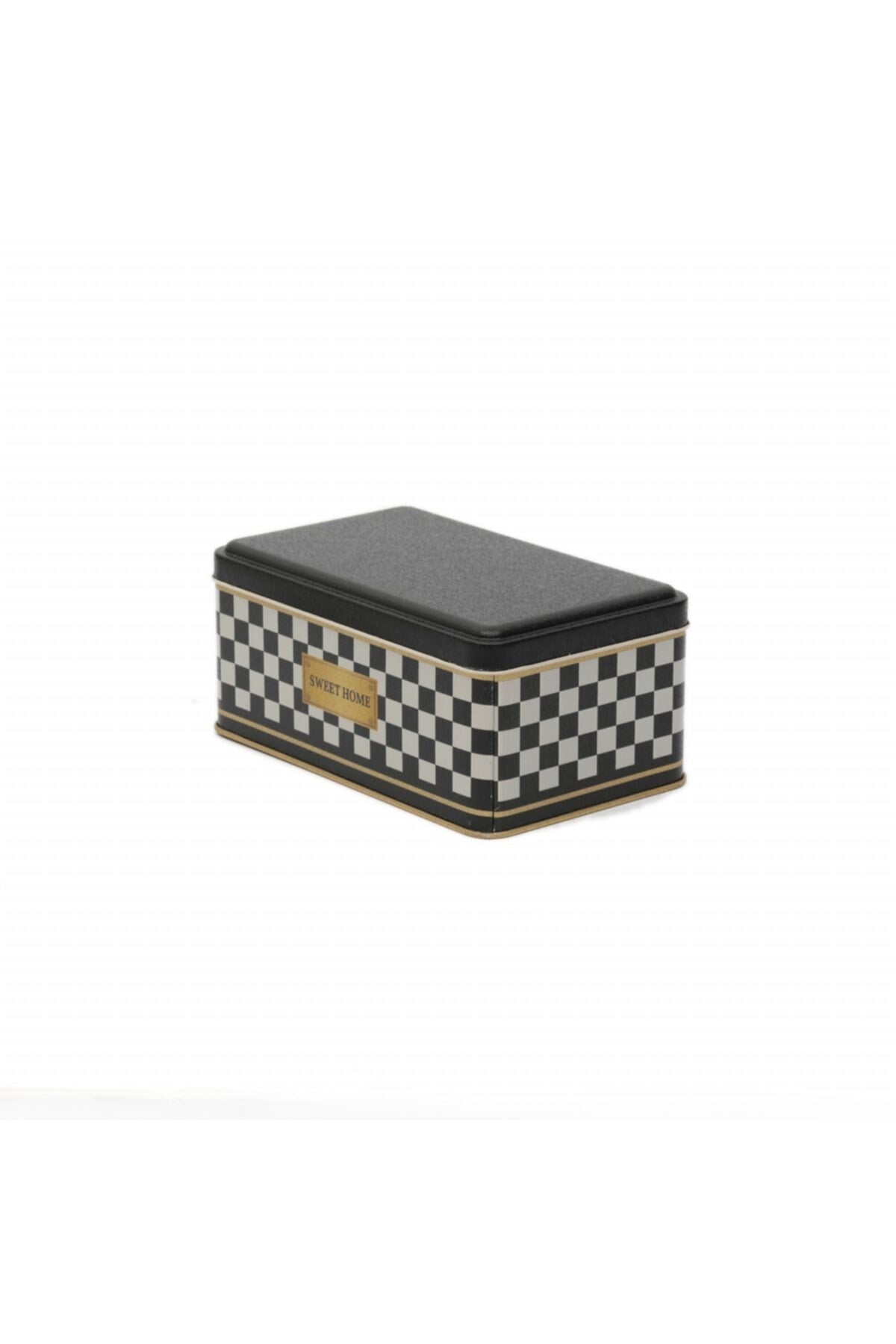 Evle Dikdörtgen Kutu, 115x190x80 mm, 1,6 lt, Checkers Black_Swt Home
