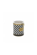 Evle Yuvarlak Kutu, Ø105x130 mm, Şeffaf Kilitli Kapak, 1 lt, Checkers Black_Swt Home