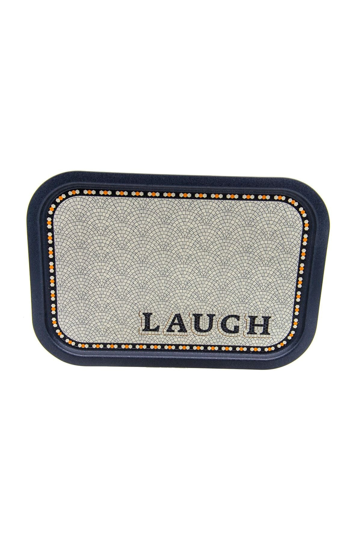 Mosaic Desenli Metal Tepsi - Çay Kahve Tepsisi - Sunum Tepsisi 28 Cm X 40 Cm Ee164-9b