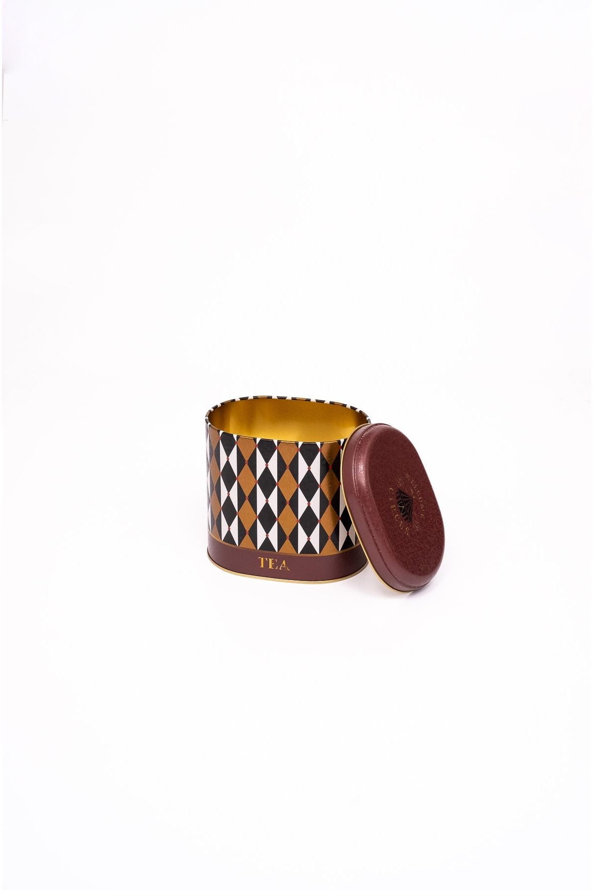 Er004-v7 Circus Tea Desenli Oval Metal Saklama Kabı 11x15 Cm