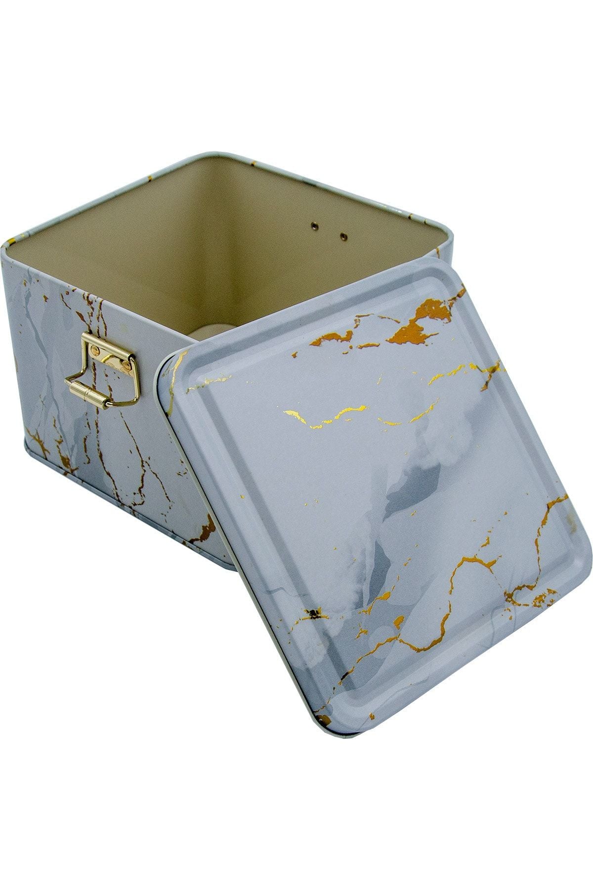 Evle Kare Kutu, 158x158x110 mm, Metal Kilitli Kapak, 2,5 lt, Flat Blue