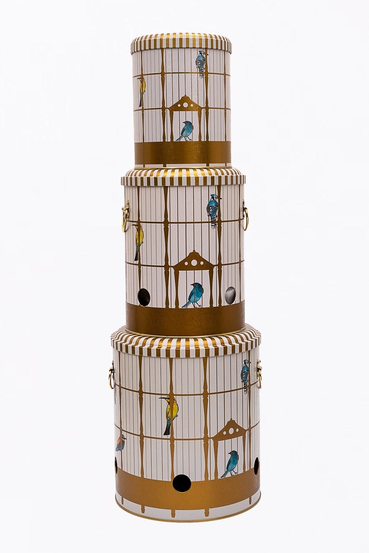 Patates Soğan Sarımsak Saklama Kabı 3 lü Set, Bird Cage